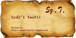 Szél Teofil névjegykártya